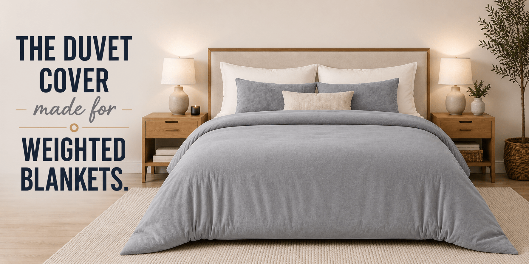 Minky Duvet Cover for Weighted Blankets - King & Queen Size - HomeSmart Products