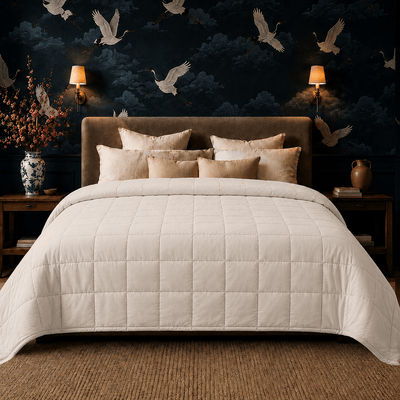 Oversized Weighted Blanket for Adults - King & Queen Size (20-50 lbs) - HomeSmart Products