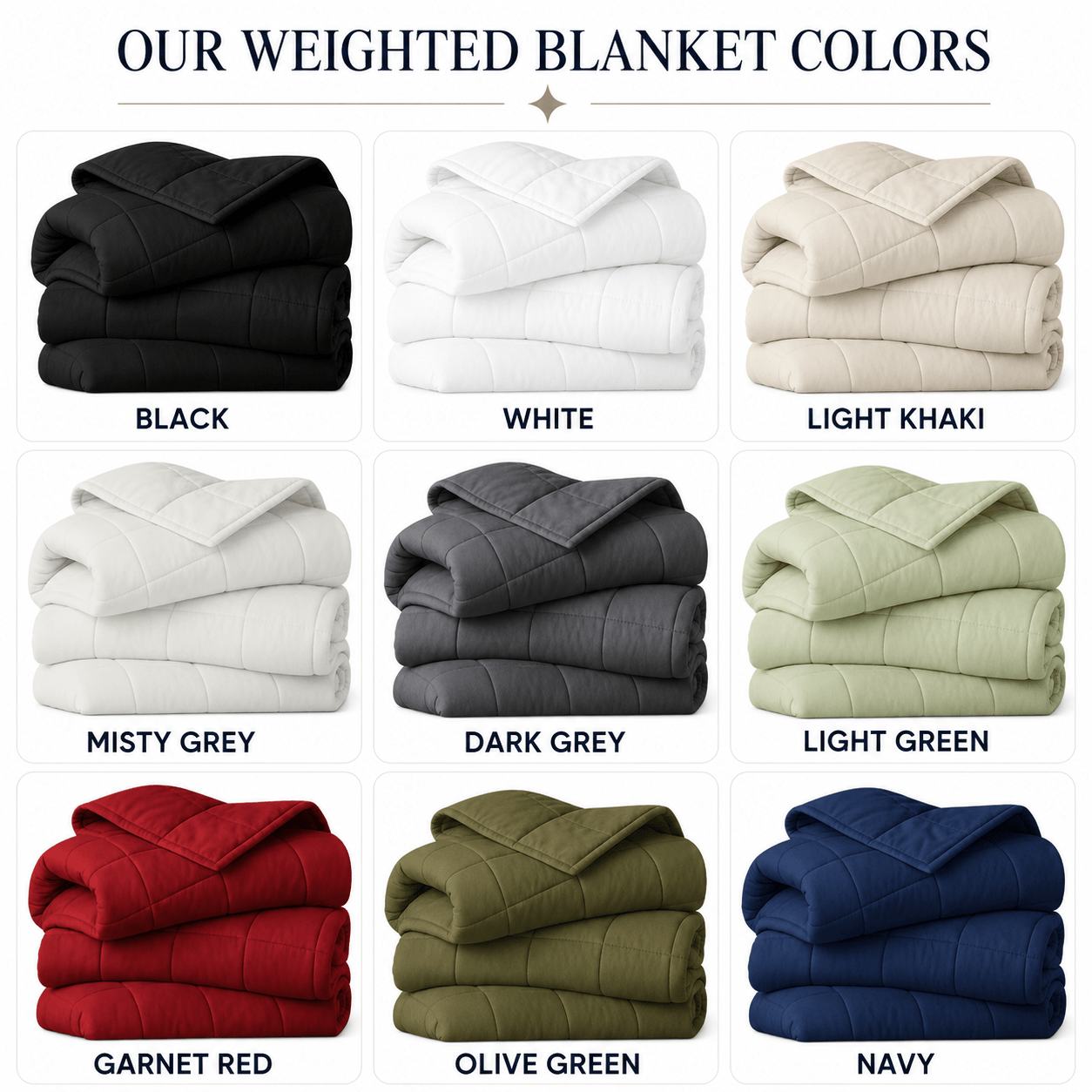 Oversized Weighted Blanket for Adults - King & Queen Size (20-50 lbs) - HomeSmart Products