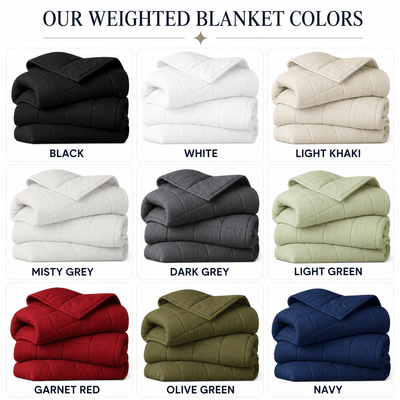 Oversized Weighted Blanket for Adults - King & Queen Size (20-50 lbs) - HomeSmart Products