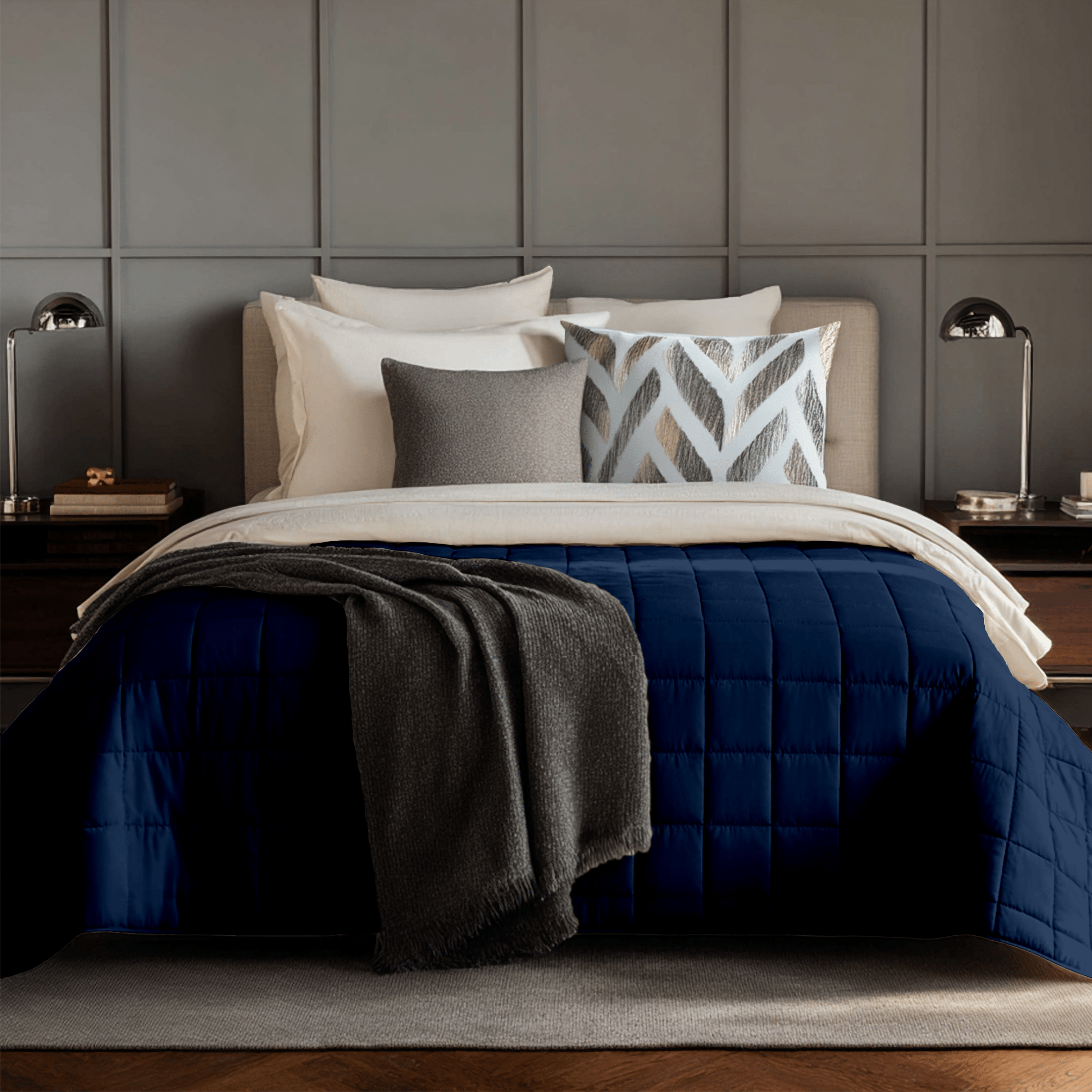 Oversized Weighted Blanket for Adults - King & Queen Size (20 - 50 lbs) - HomeSmart Products