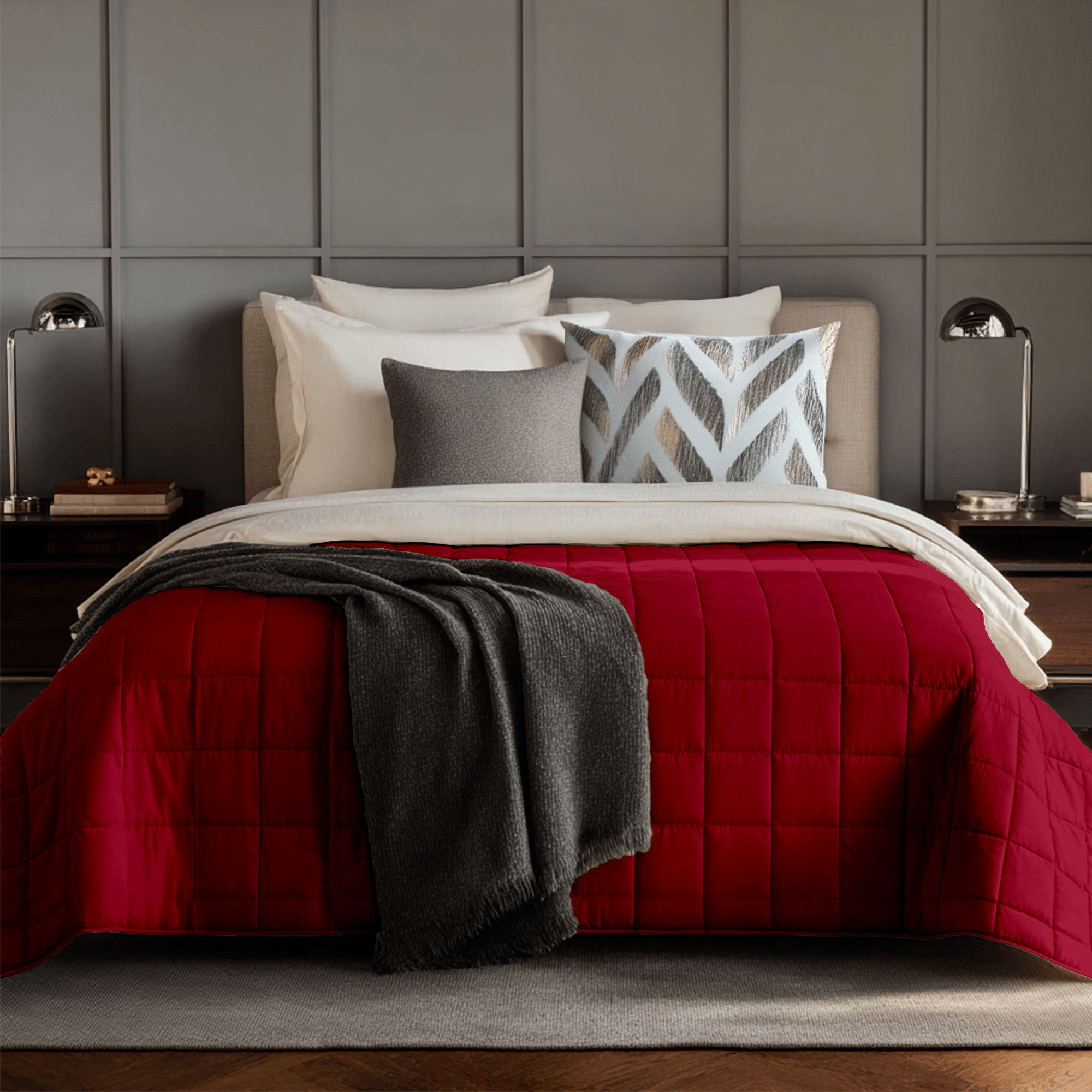 Oversized Weighted Blanket for Adults - King & Queen Size (20 - 50 lbs) - HomeSmart Products