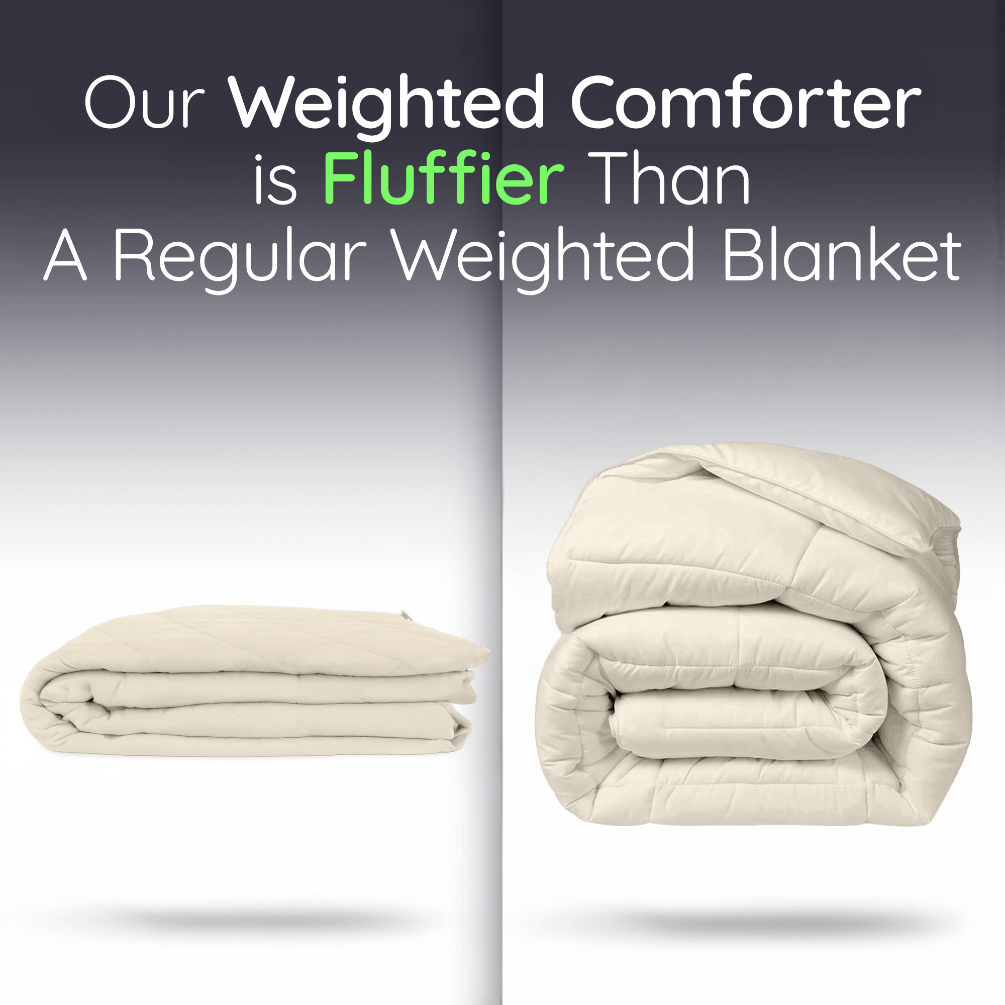 Weighted Comforter - HomeSmart Products with 3 times more fill than regular weighted blanket