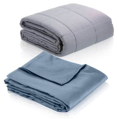 Weighted Blanket & Bamboo Cooling Duvet Cover - HomeSmart Products